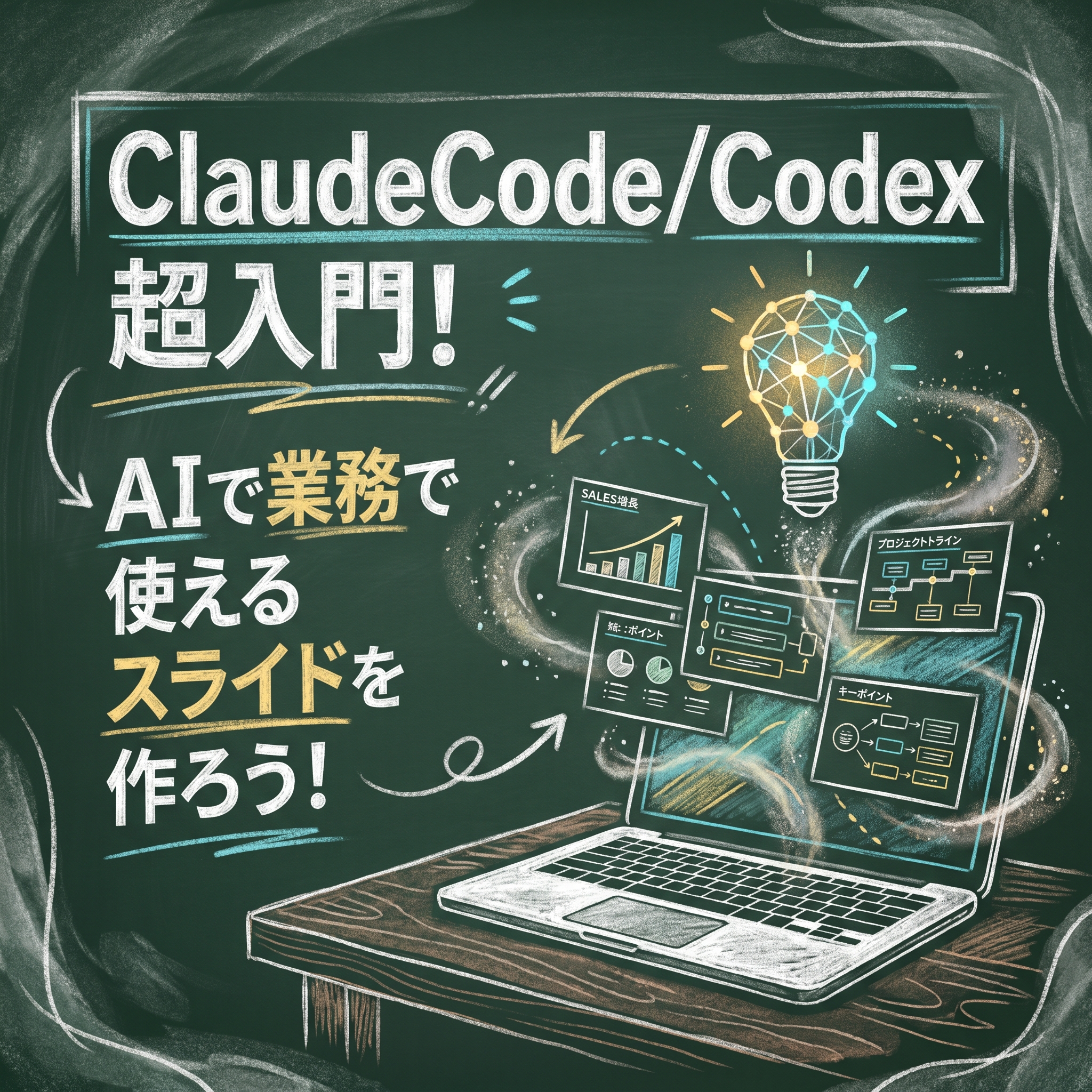 ClaudeCode/Codex超入門！AIエージェントで業務で使えるスライドを作ろう！【大企業AIコミュニティ Biz-Terrace.AI】#2