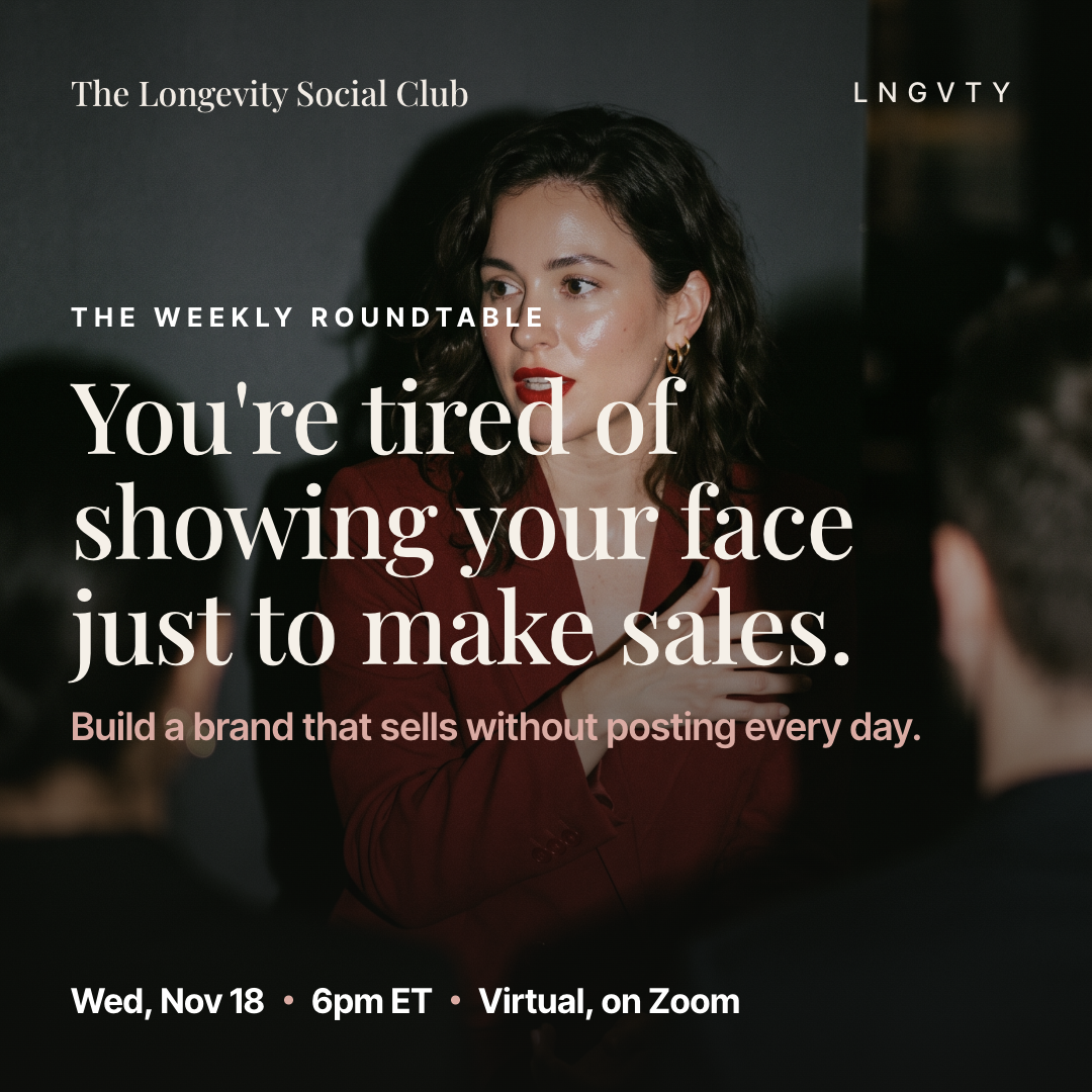 Weekly Roundtable: You're tired of showing your face just to make sales.