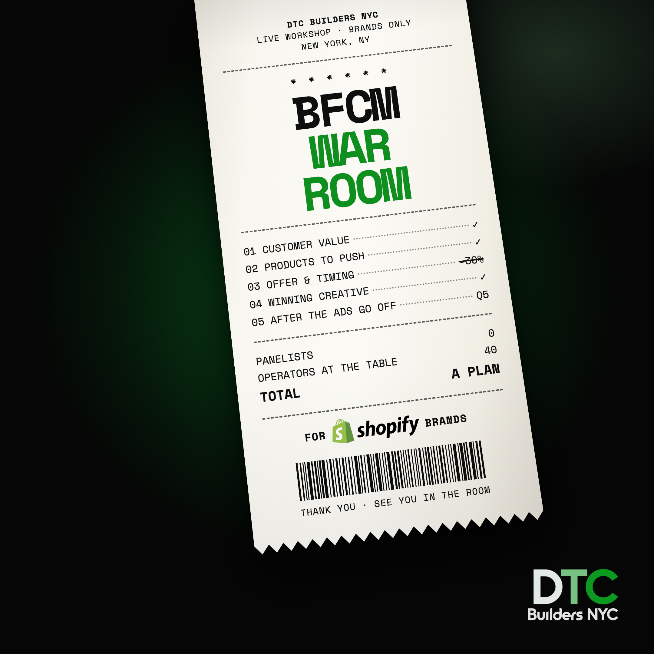 BFCM War Room: A Hands-On Workshop for Shopify Operators(Brands Only)
