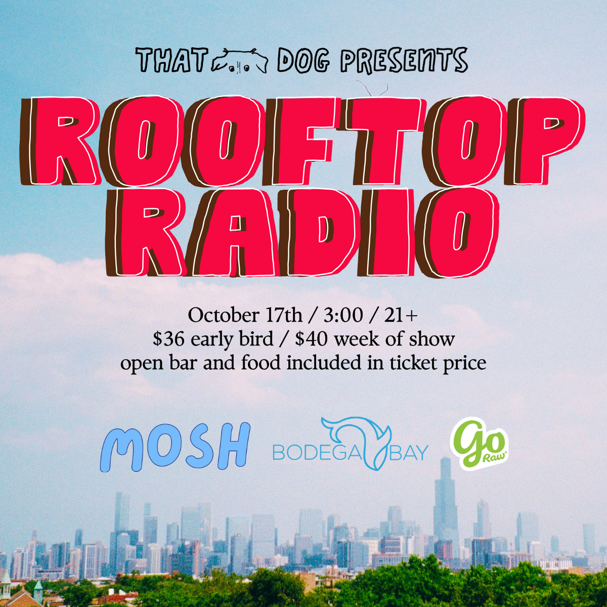 🪩 Rooftop Radio с Emurse b2b treble & Mosh + Bodega Bay + GoRaw