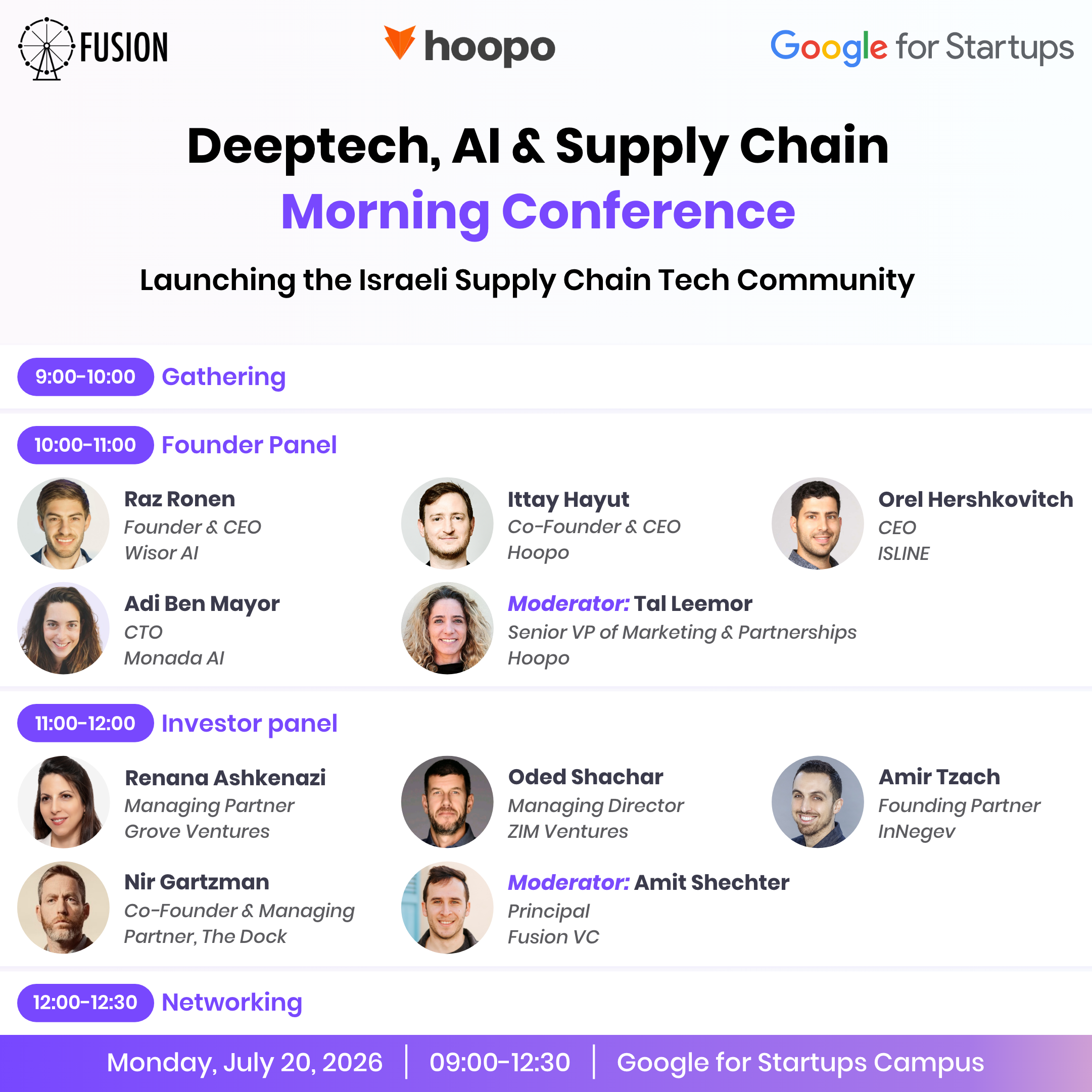Конференция по Deeptech, ИИ и цепочкам поставок - от Fusion, Hoopo и Google for Startups