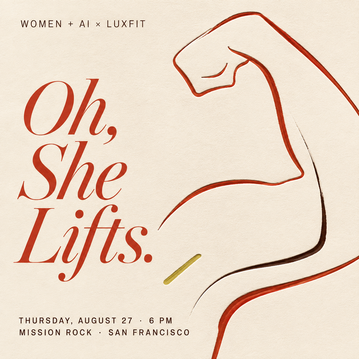 Mujeres + IA x Luxfit Colaboración: Oh, Ella Levanta