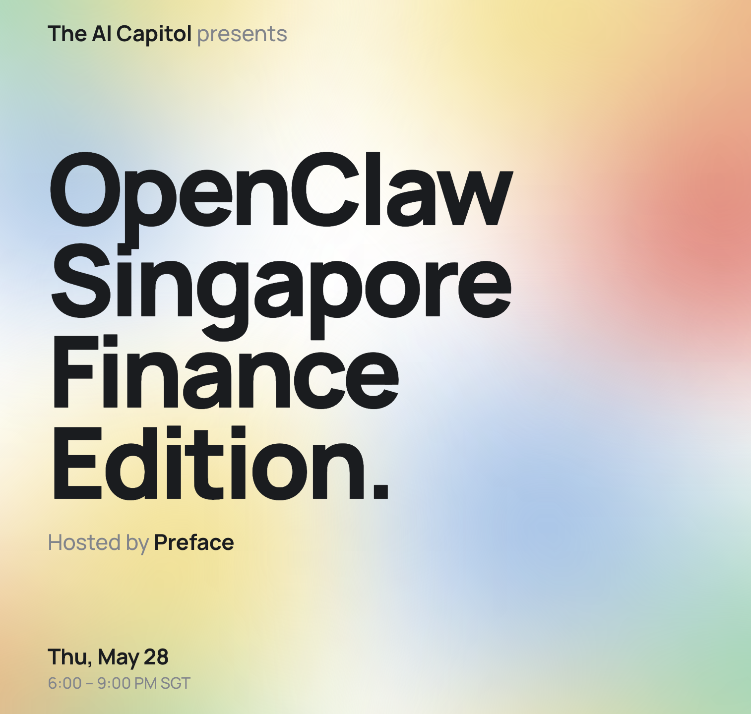 Cover art for #OpenClaw Singapore - Finance Edition — Singapore