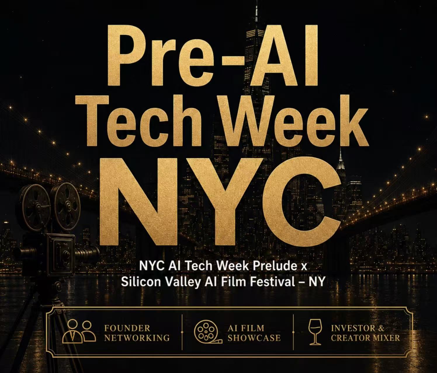 Cover art for #Pre-AI Tech Week NYC & SVAIFF AI Film Festival-NY Chapter Launch — Sheraton Brooklyn New York Hotel