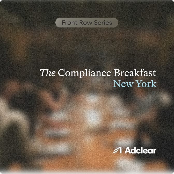Cover art for #Front Row - Compliance Leaders Breakfast NY — New York, NY
