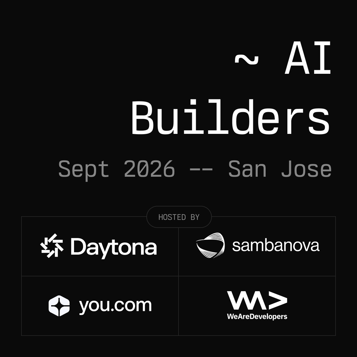 Daytona & SambaNova AI Builders - San Jose, September 2026