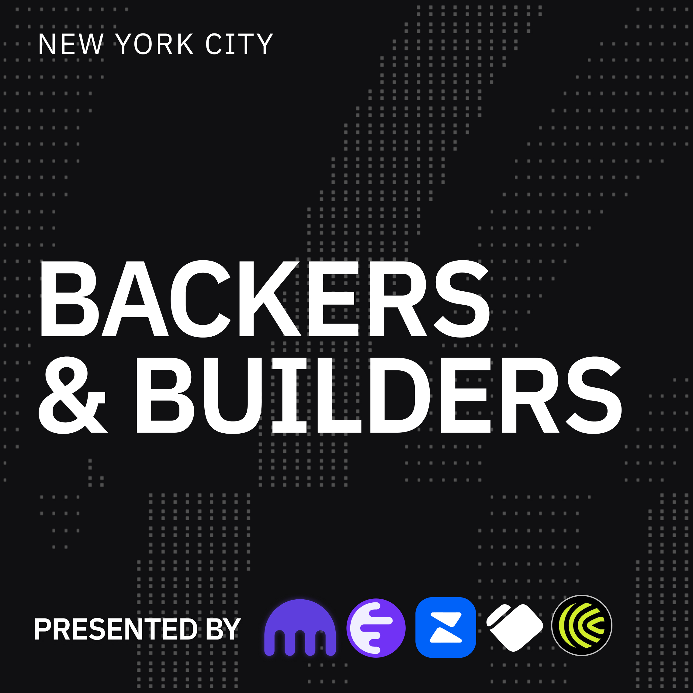 Cover art for #Backers & Builders by Kraken, Ink, Zerion, Dynamic and Cap — New York, NY