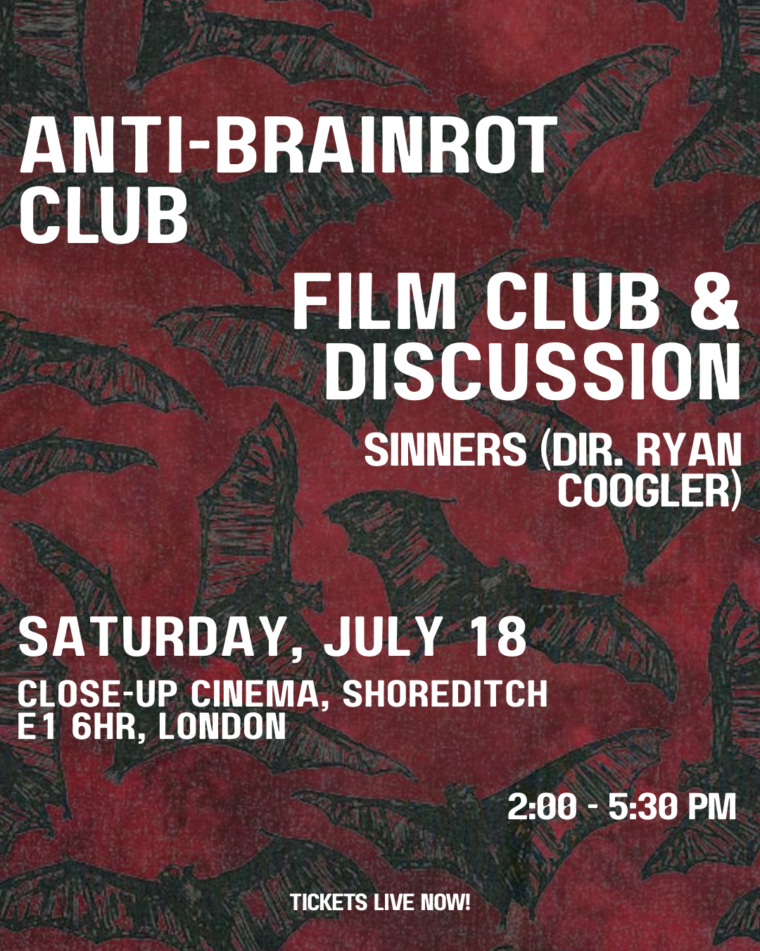 ABRC FILM CLUB & DISCUSSION: SINNERS