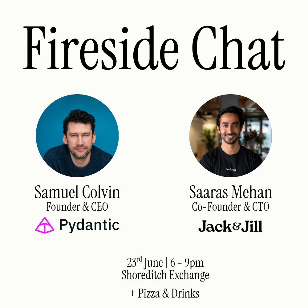 Cover art for #Fireside chat with Samuel Colvin, creator of Pydantic (+ pizza & drinks) — London, United Kingdom