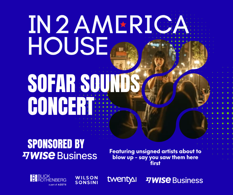 In2America House - Sofar Sounds Concert. Sponsored by Wise Business