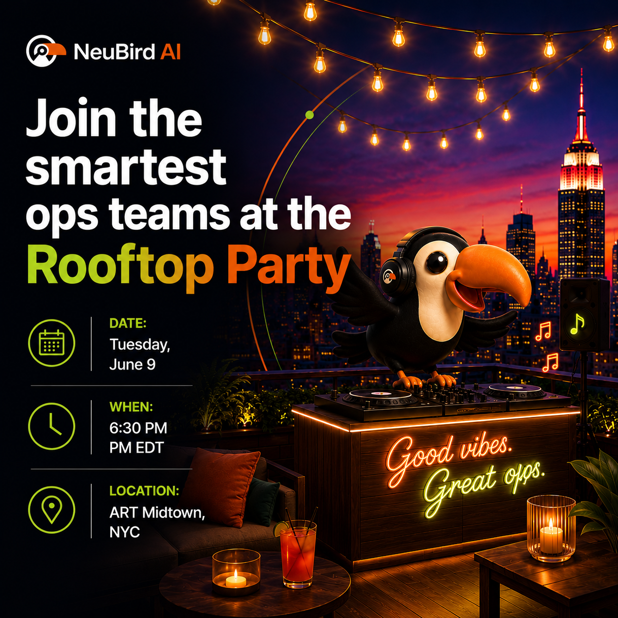 Cover art for #Rooftop Happy Hour during DASH 2026 - Smarter Operations Start Here — ART Midtown - Rooftop Bars Midtown, NYC (Arlo Midtown)