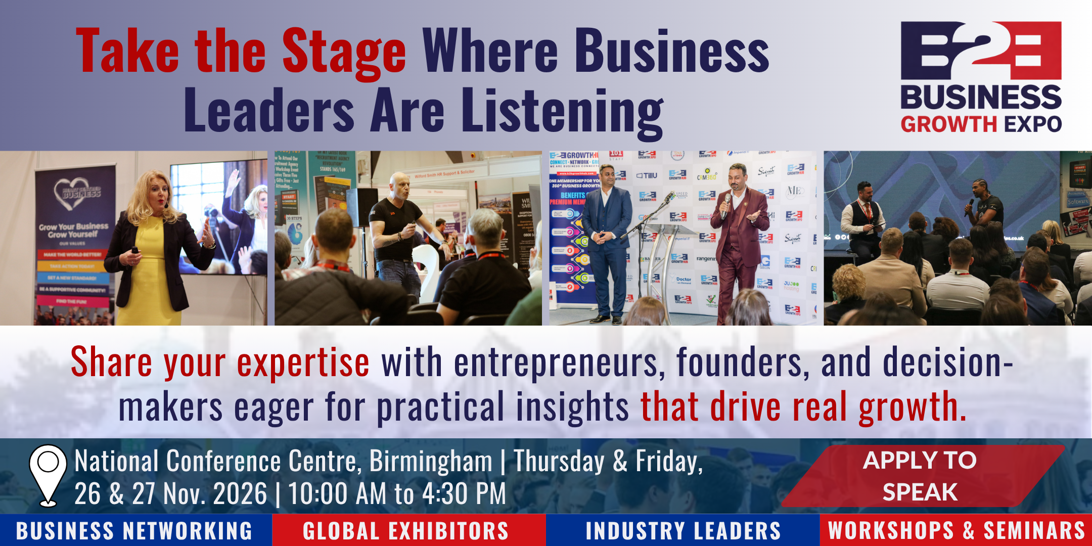 Birmingham B2B Growth Expo 2026 | Become A Speaker at Premier B2B Show