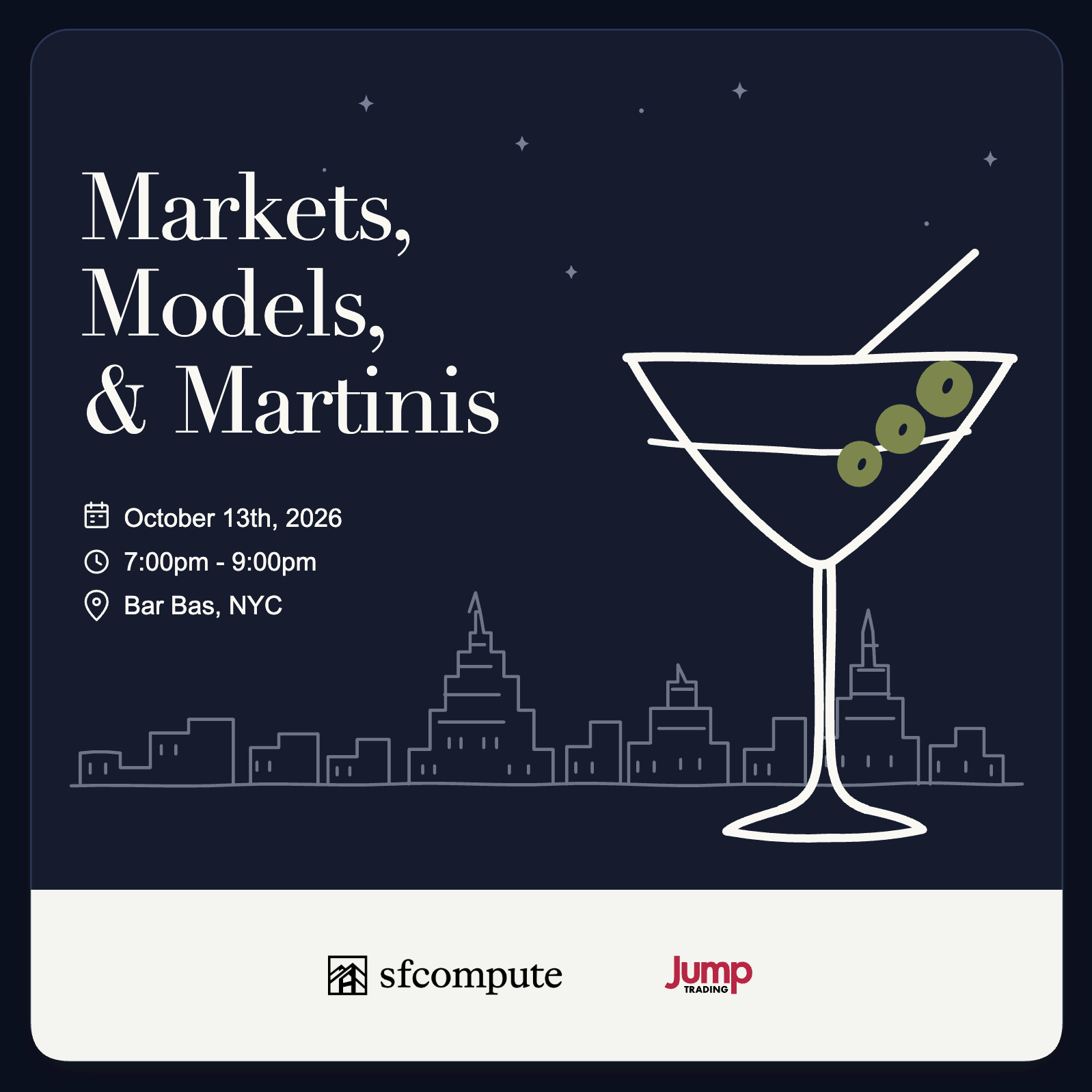 Markets, Models, & Martinis with SF Compute & Jump Trading