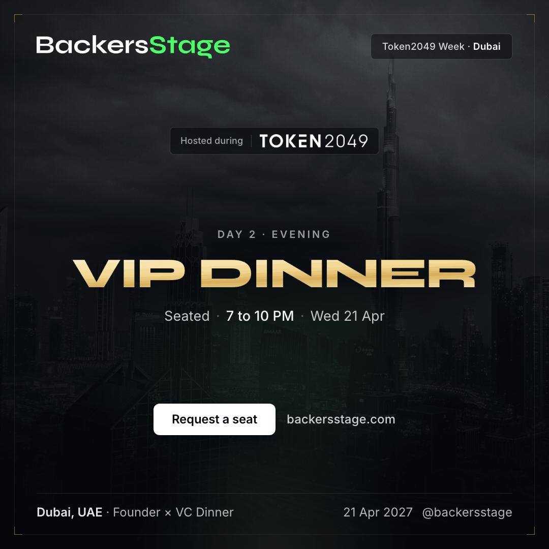 Founder x VC Summit | VIP Dinner Day | TOKEN2049 Week 🇦🇪