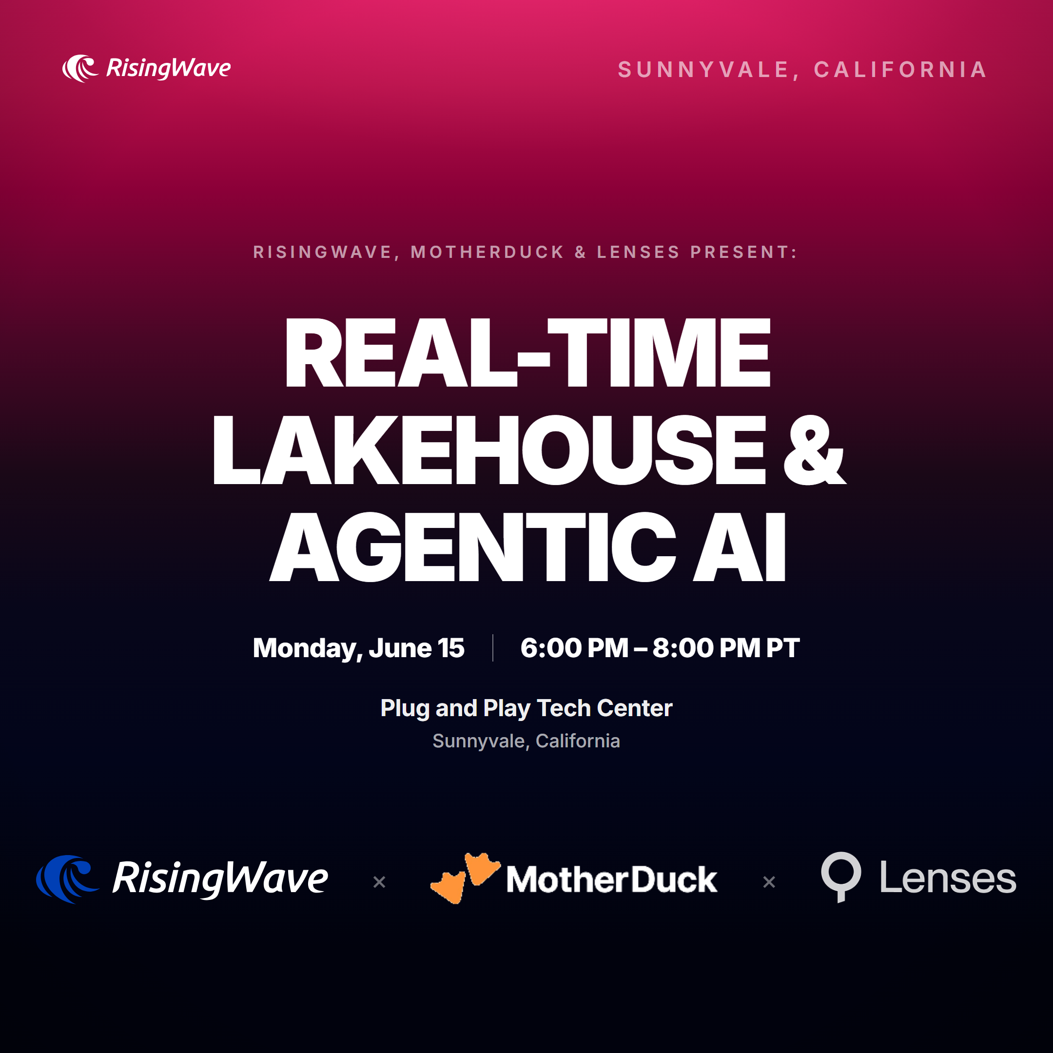 Cover art for #Real-Time Lakehouse & Agentic AI — Plug and Play Tech Center
