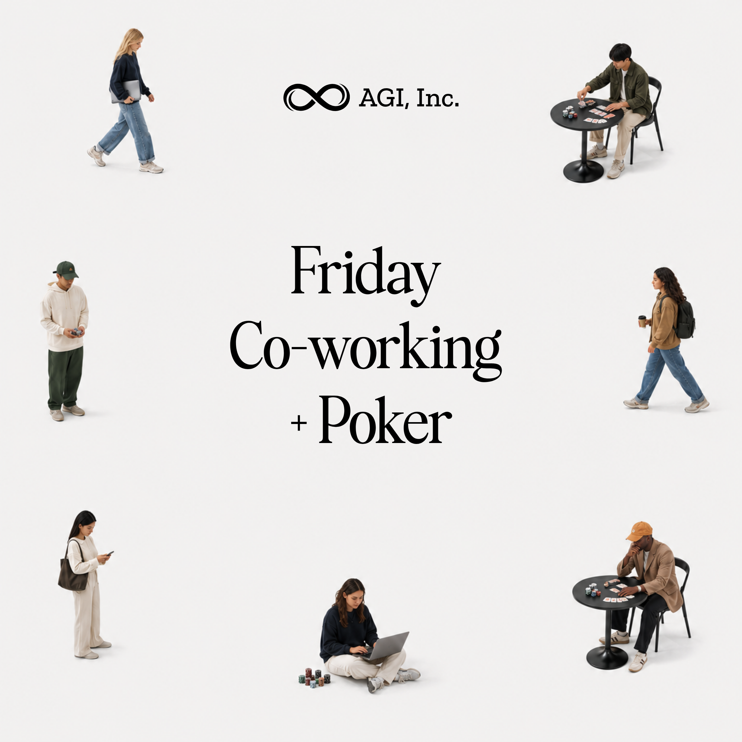 Friday Build & Bluff: Co-working + Poker at AGI, Inc.