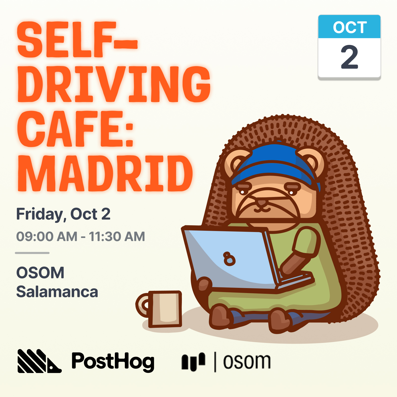 Self-Driving Cafe: Madrid w/ PostHog