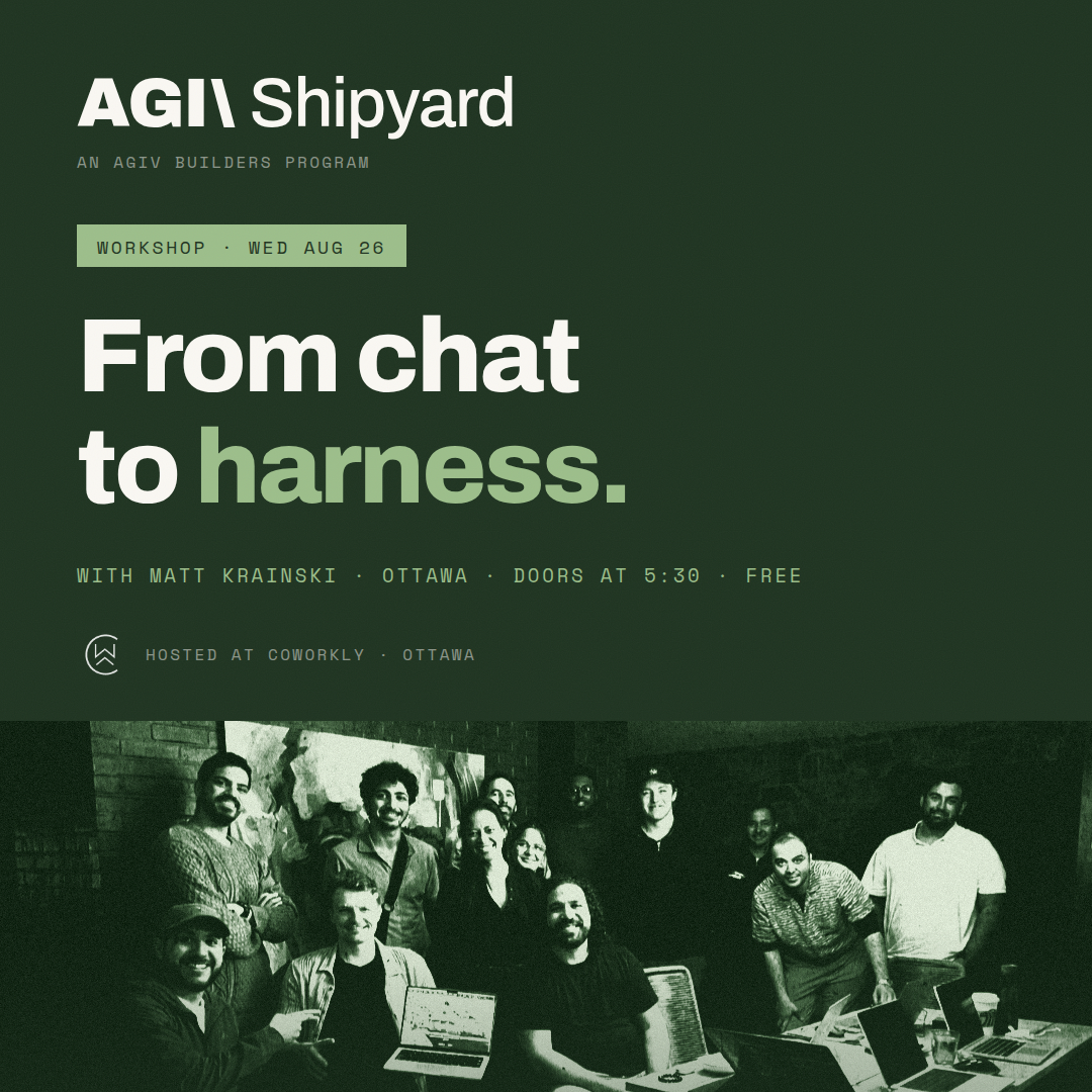 AGIV Shipyard — From chat to harness Volume 01
