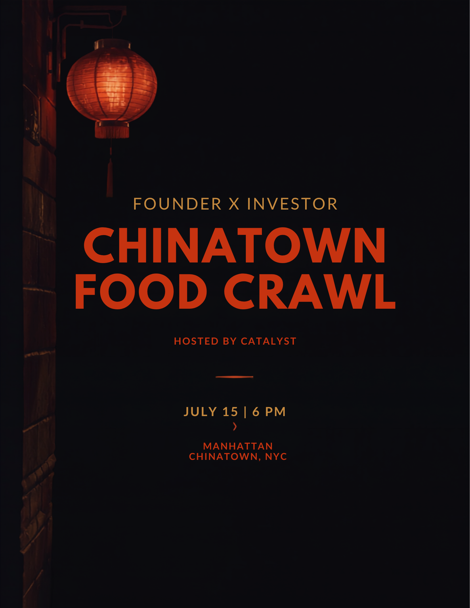 Founder x Investor Chinatown Food Crawl