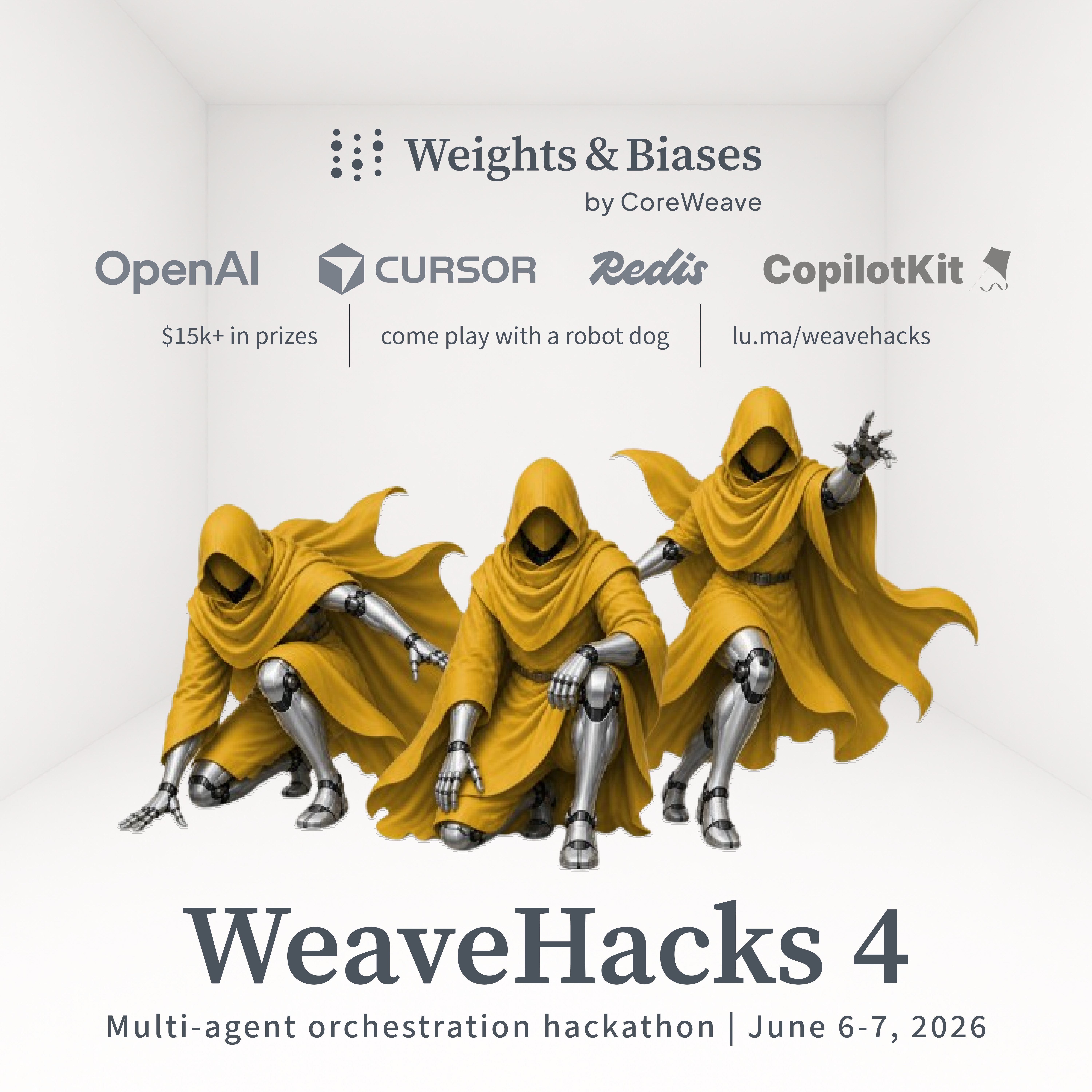 Cover art for #WeaveHacks 4: Multi-Agent Orchestration Hackathon with Weights & Biases — 400 Alabama St ste 202