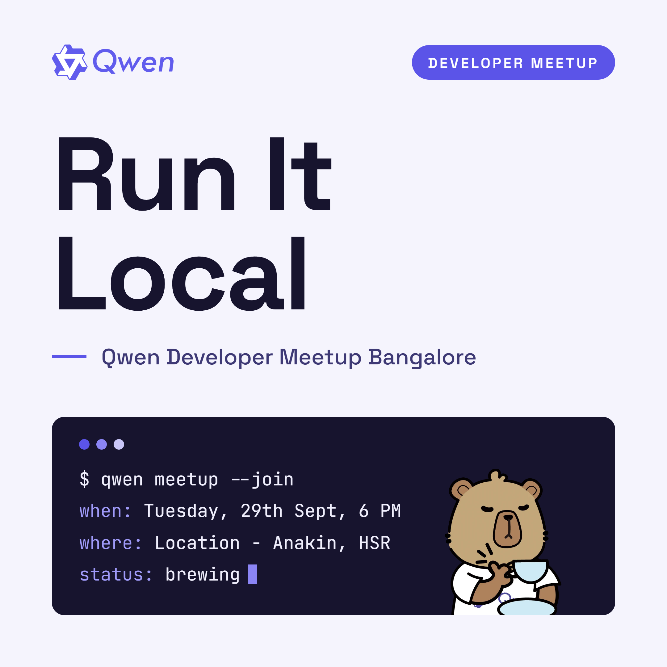 Run It Local - Qwen Developers Meetup Bengaluru
