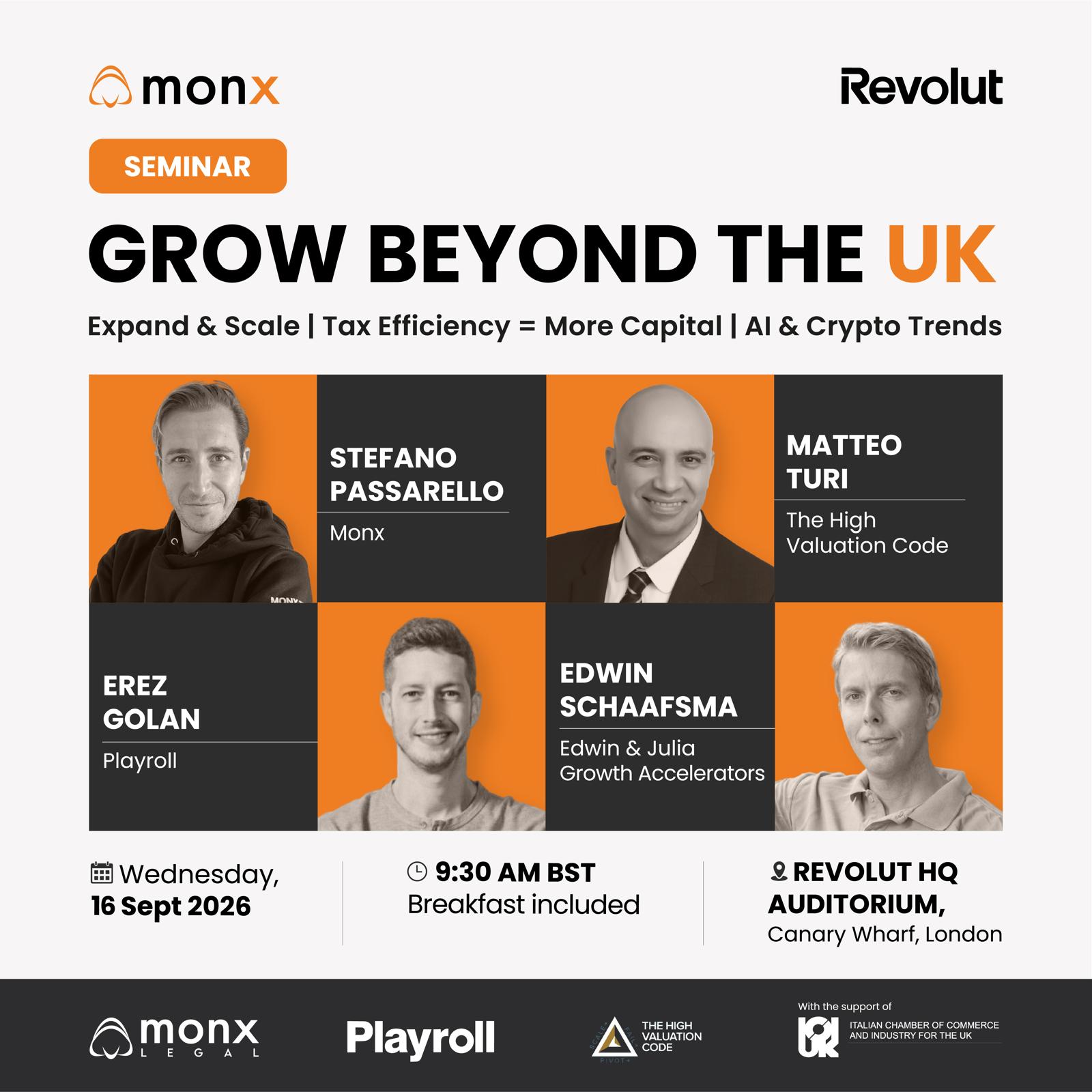 Grow Beyond the UK — A Monx x Revolut Seminar