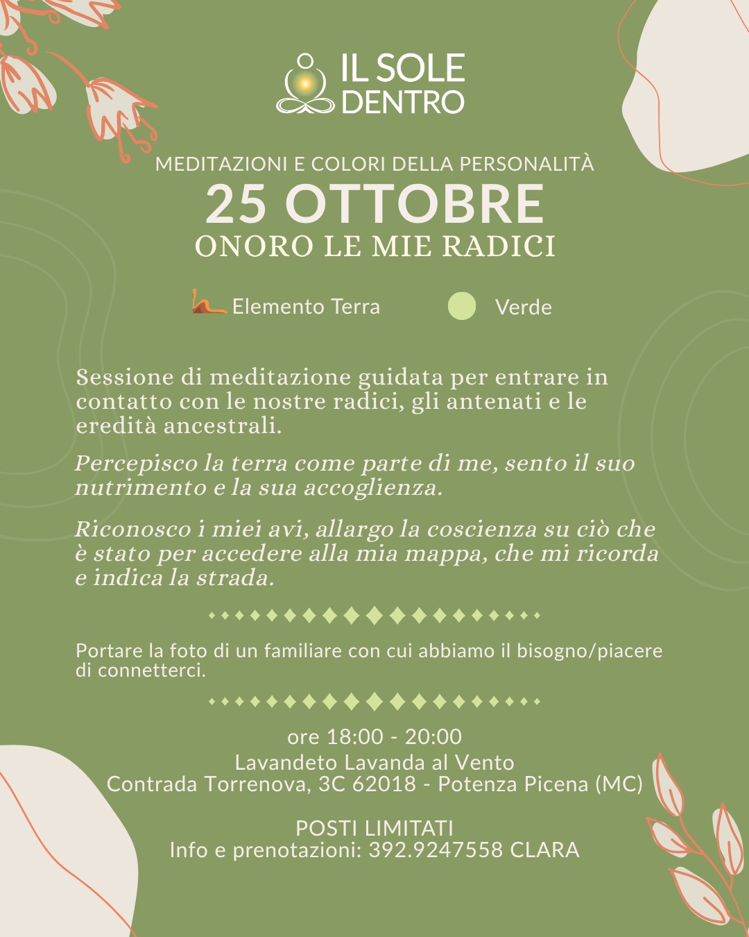 VERDE elemento TERRA “Onoro le mie radici”