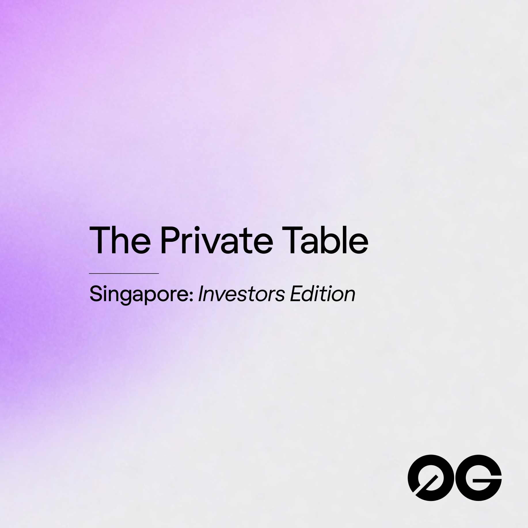 Cover art for #The Private Table: Investors Edition (Invite-only) — Singapore
