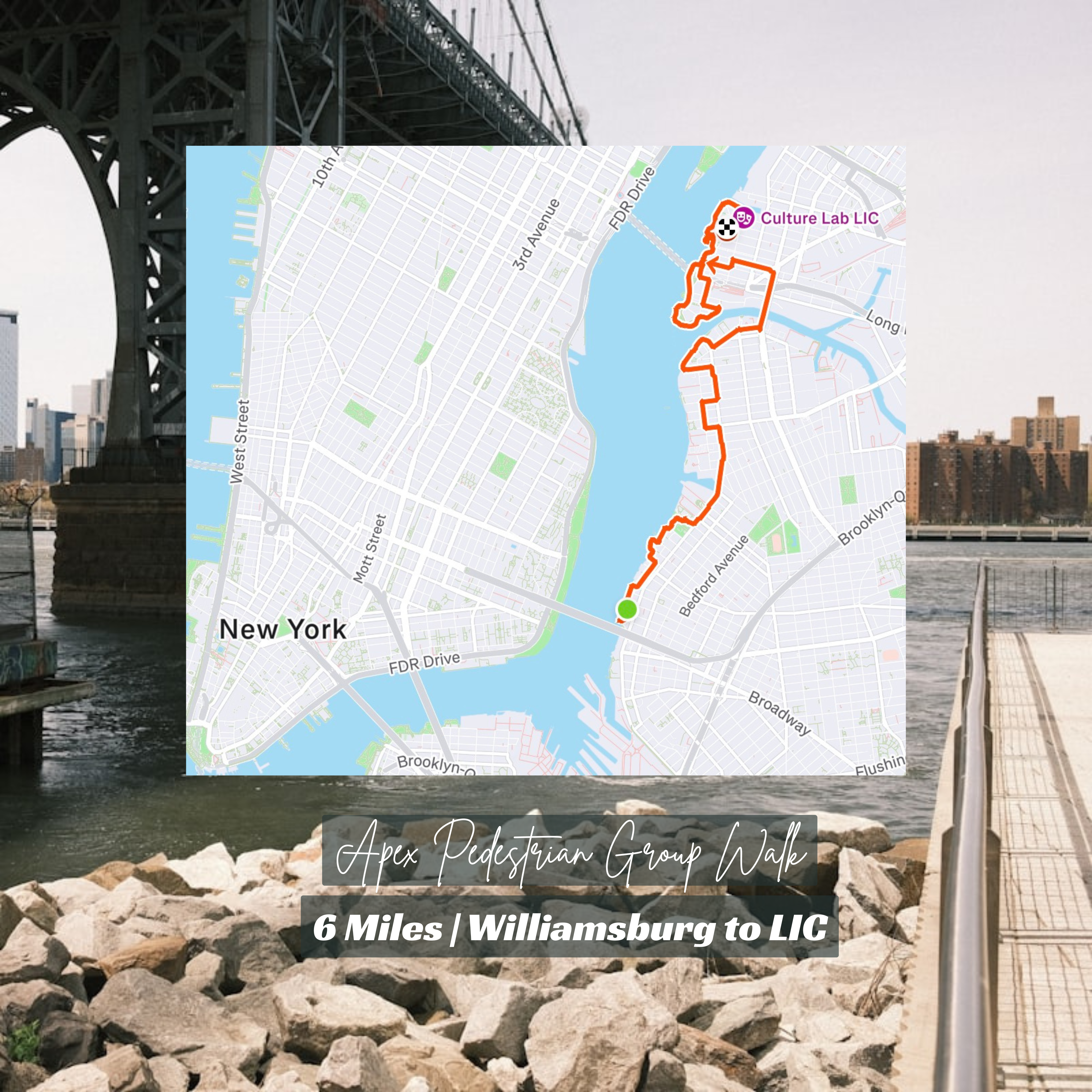 Cover art for #Williamsburg to LIC Waterfront Group Walk — Domino Square