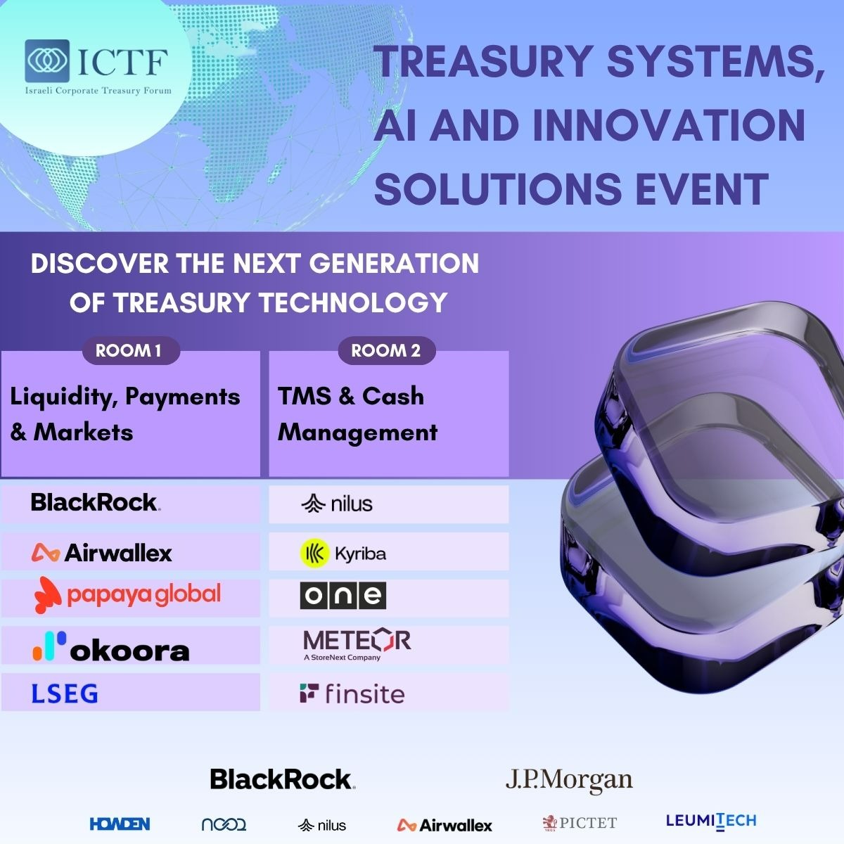 ICTF - Treasury Systems, AI and Innovation Solutions Event - Sponsors registration