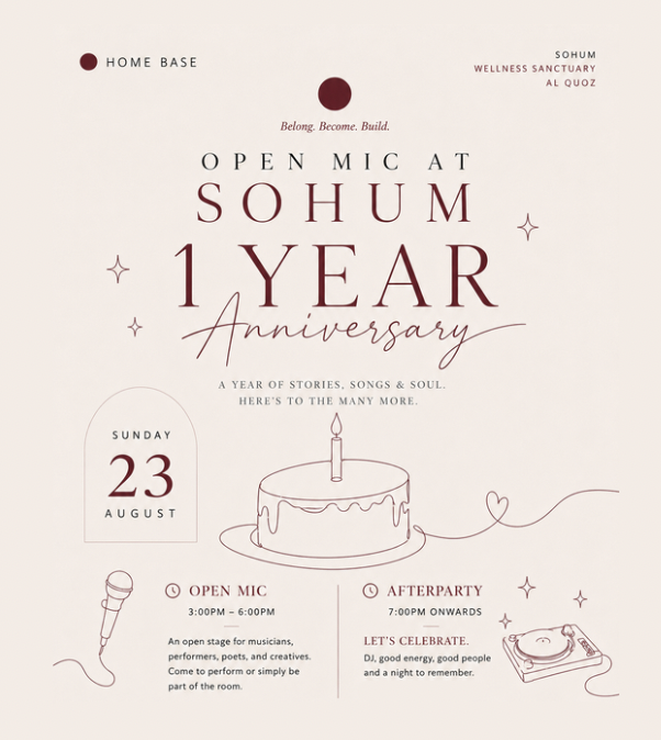 Sohum Open Mic 1 год Anniversary | 23 августа