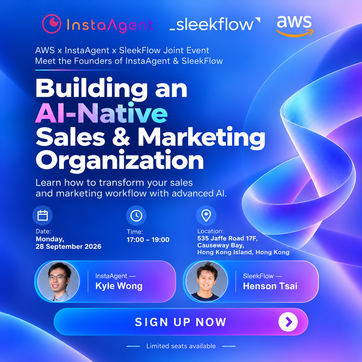 Construire une organisation de vente et de marketing native de l'IA | AWS x InstaAgent x SleekFlow