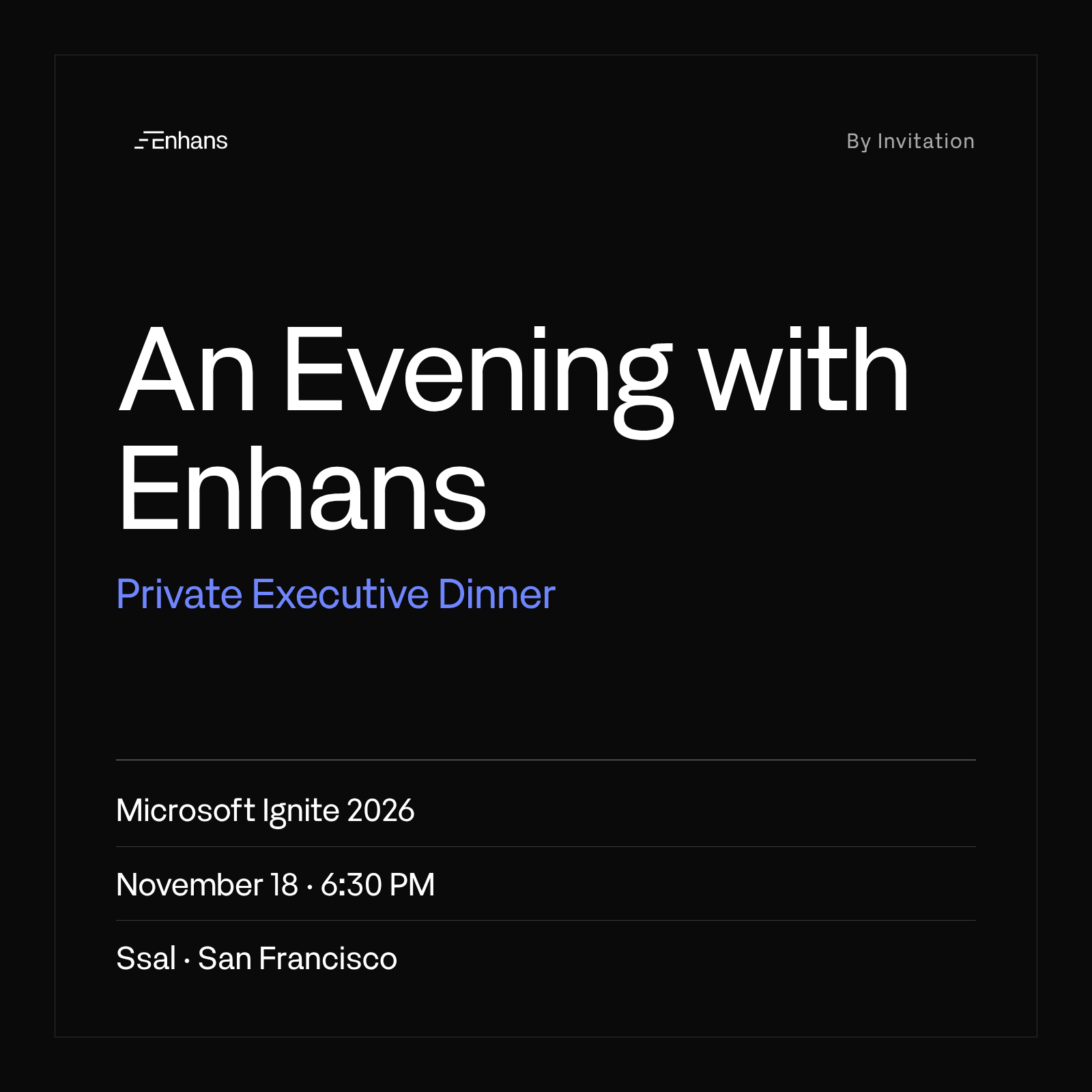 Dinner with Enhans at Microsoft Ignite
