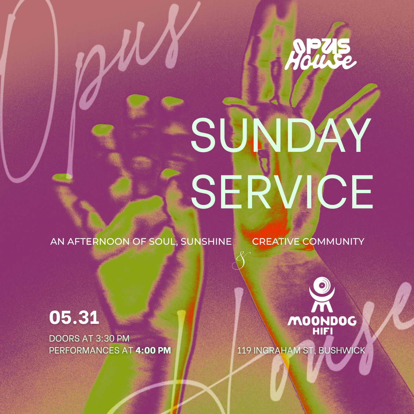 Cover art for #Opus House: Sunday Service — Moondog HiFi