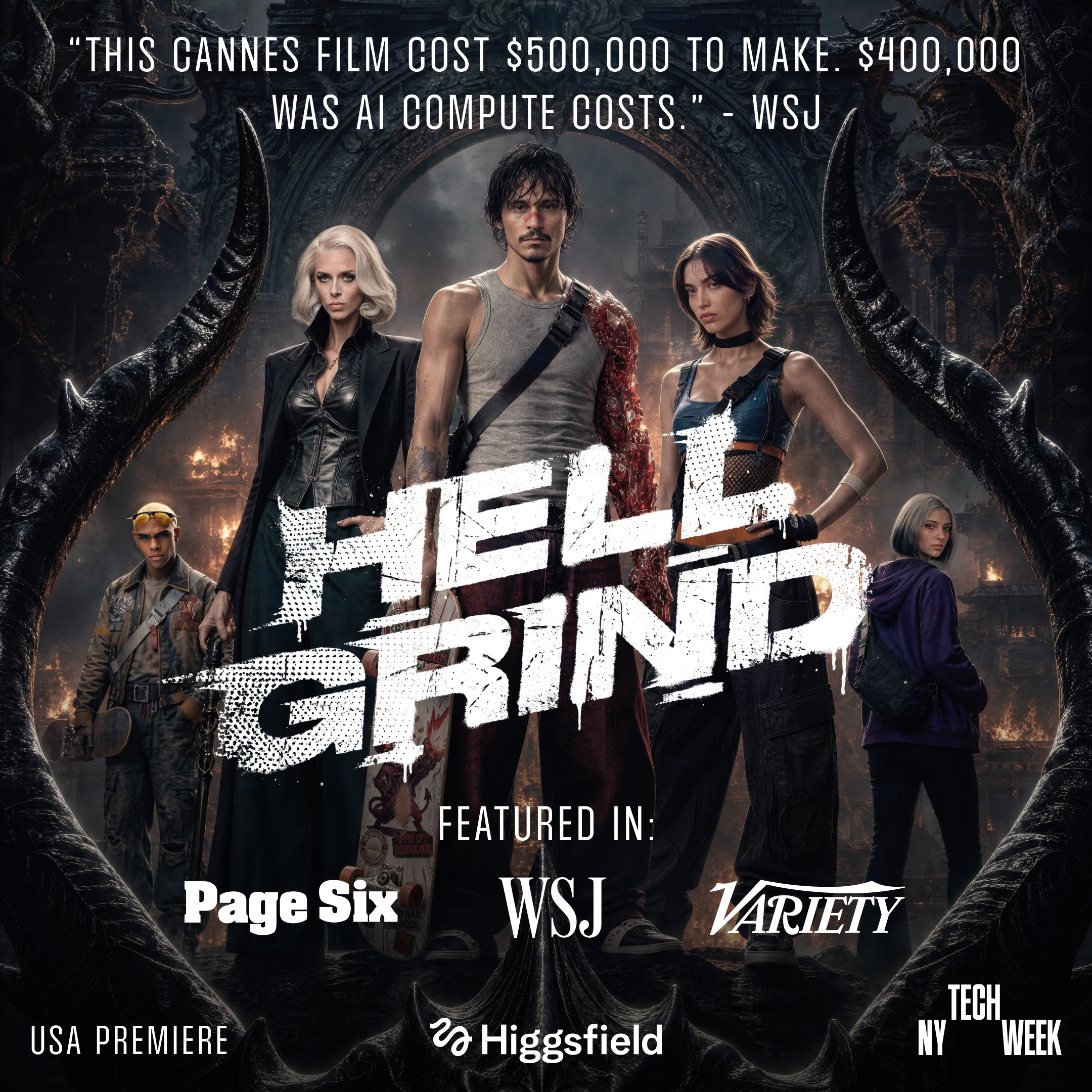 Cover art for #Hell Grind Screening & Cocktail Reception - NY Tech Week — Metro Private Cinema - Chelsea