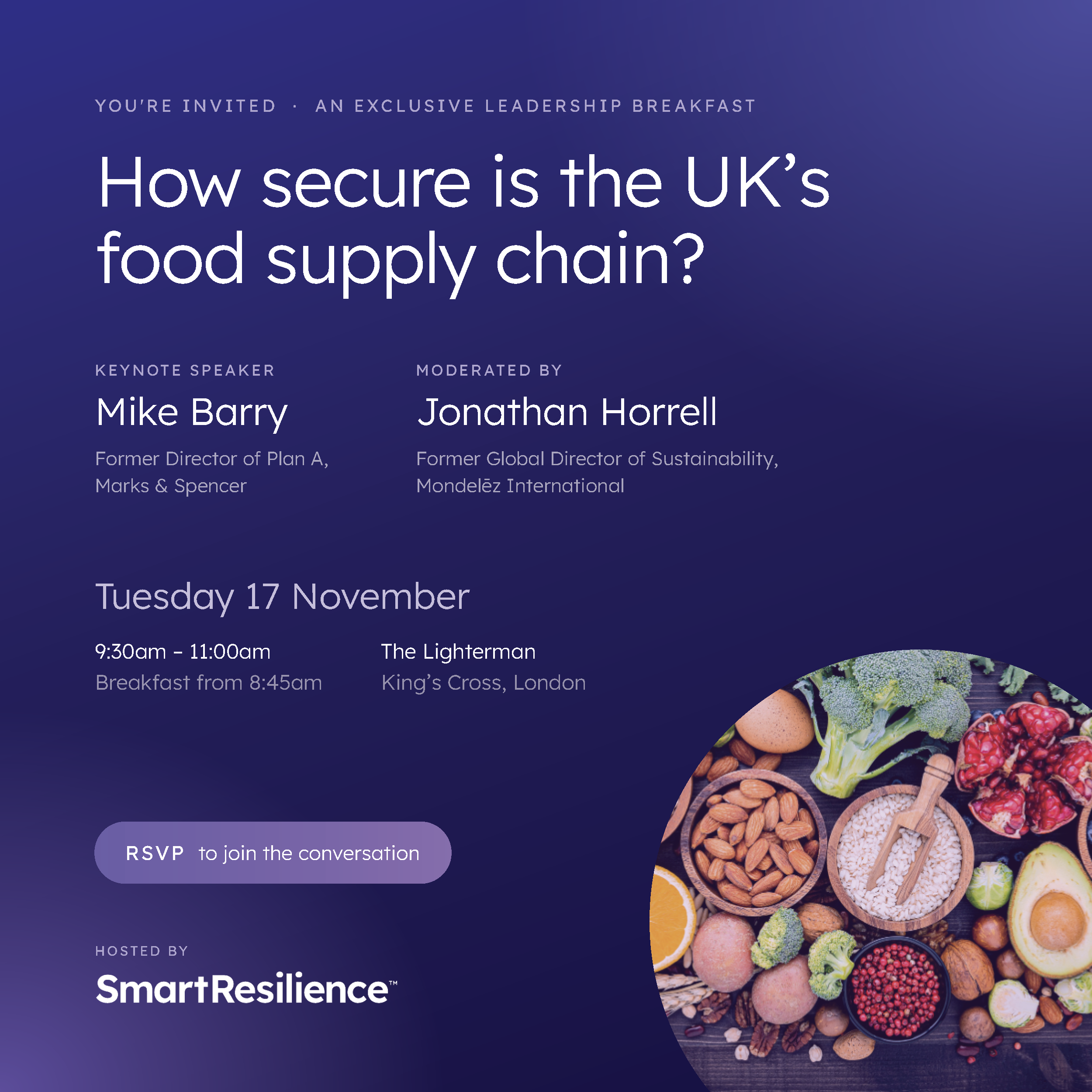 Leadership Breakfast: How Secure is the UK’s Food Supply Chain?