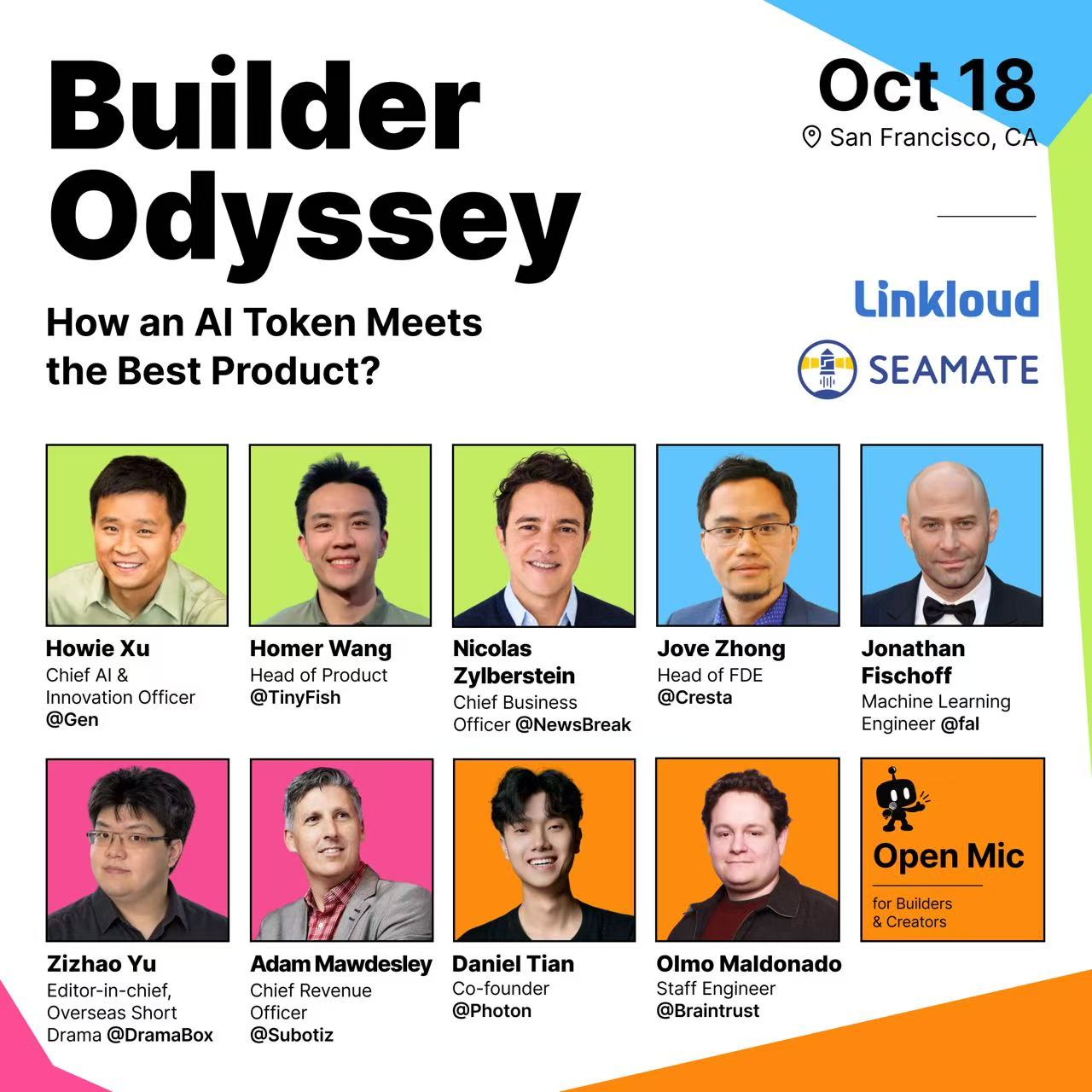 Builder Odyssey: AI Infra, Multimodal & FDE | Founder Demos & AI Film Showcase