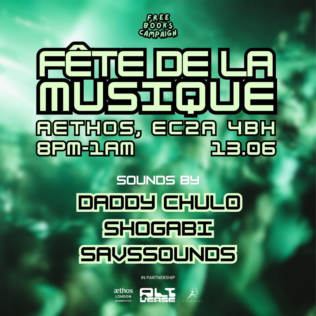 Free Books Campaign Presents Books & Shoobs: Pre-Fête de la Musique Party