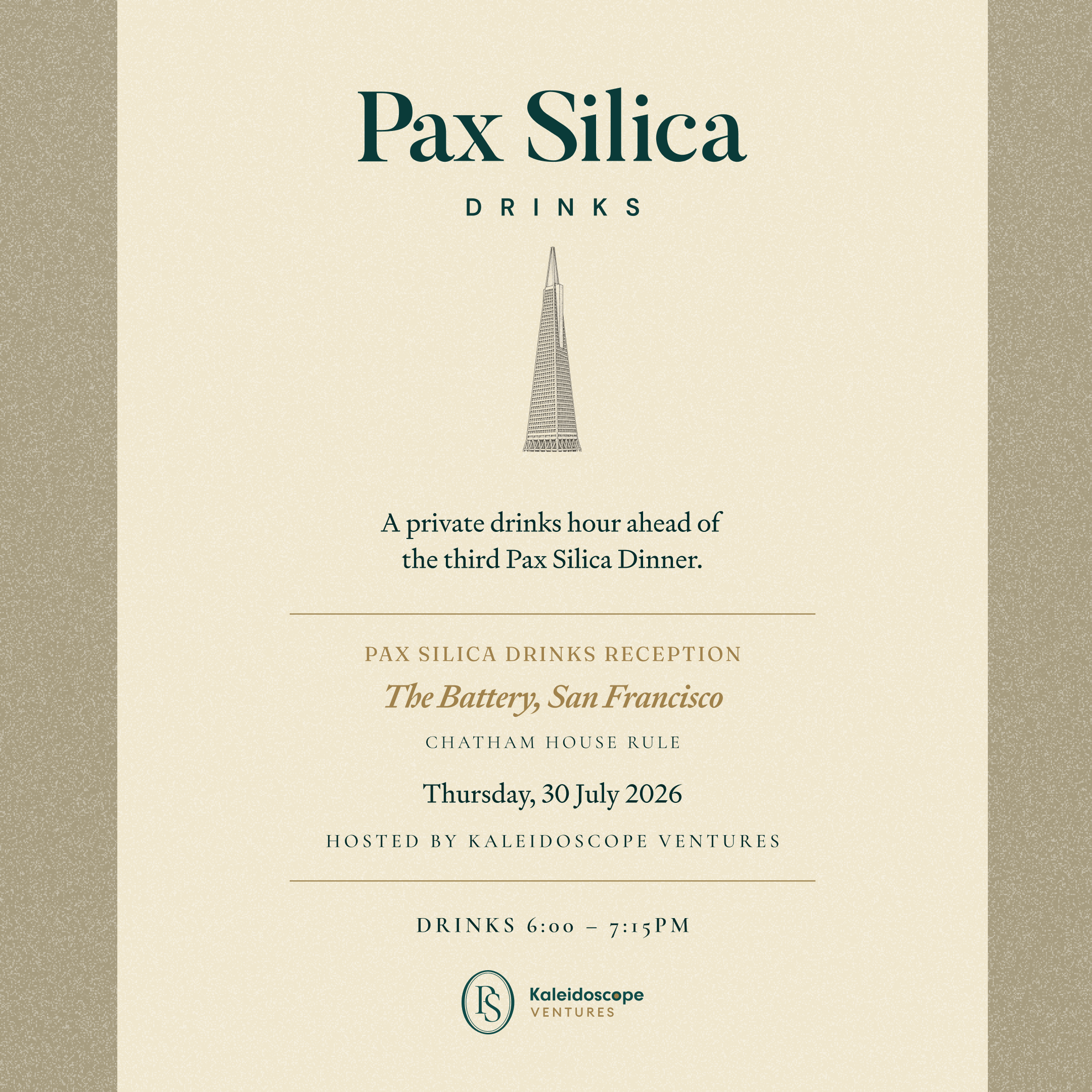 Recepción de Bebidas Pax Silica – SF, 30 de julio