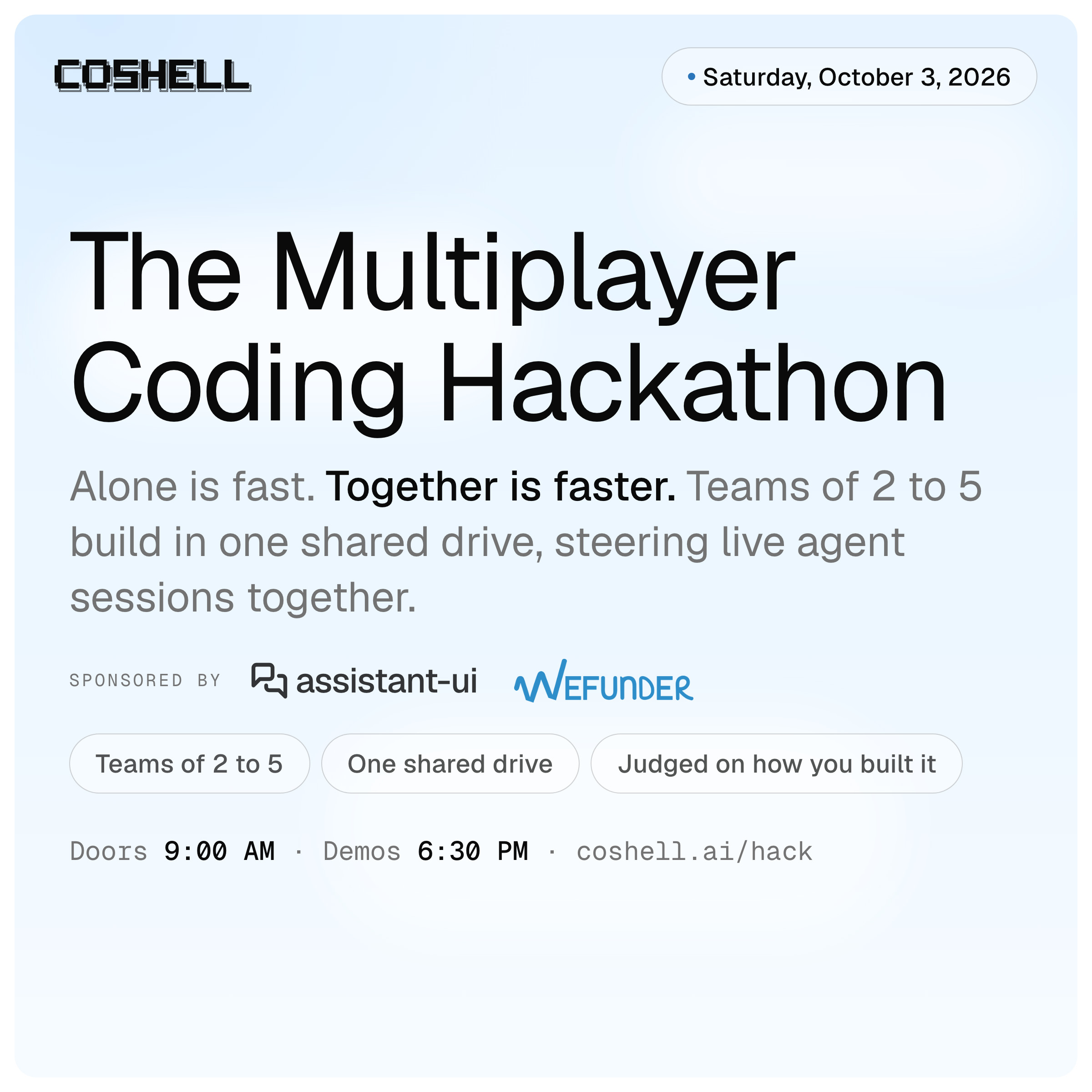 The Multiplayer Coding Hackathon