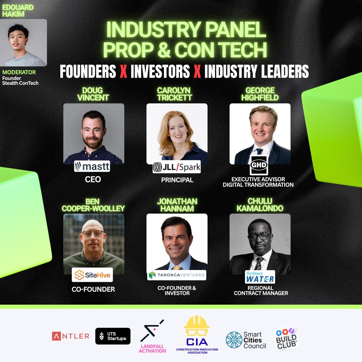 Tech Industry Panel (Con & Prop Tech): Founders x Investors x Industry Leaders