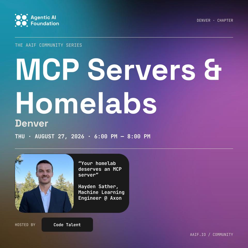 Communauté AAIF Denver : Serveurs MCP & Homelabs