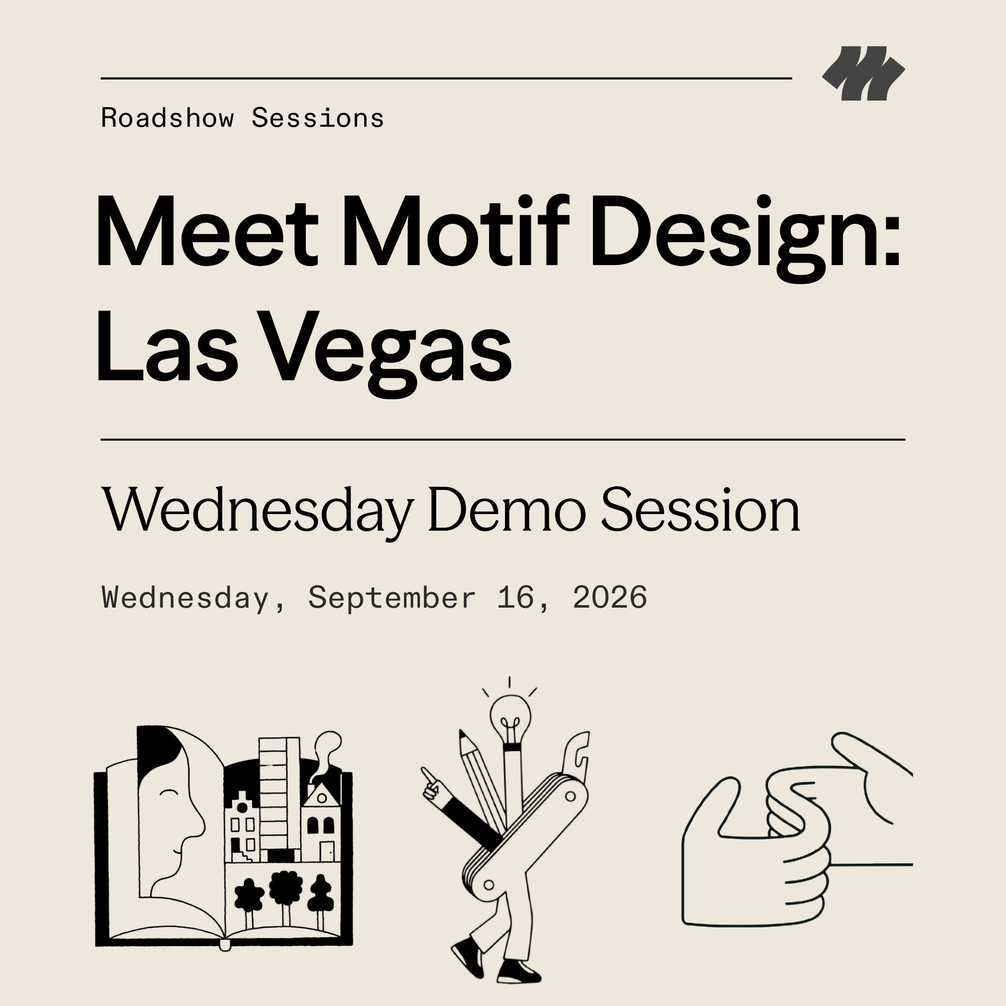Session de démonstration de design Motif : Las Vegas Mercredi 16 Septembre