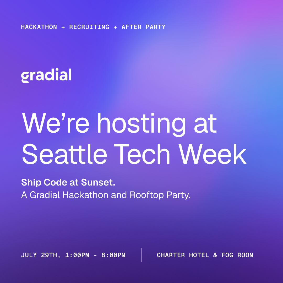 Code de navire au coucher de soleil : un hackathon Gradial & une fête après