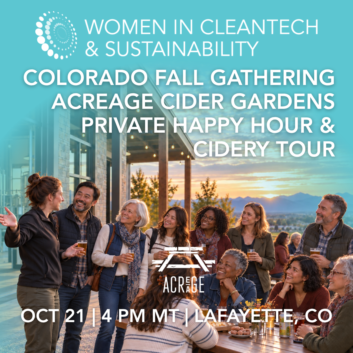 Colorado Fall Gathering - Acreage Cider Gardens Private Happy Hour & Cidery Tour event graphic