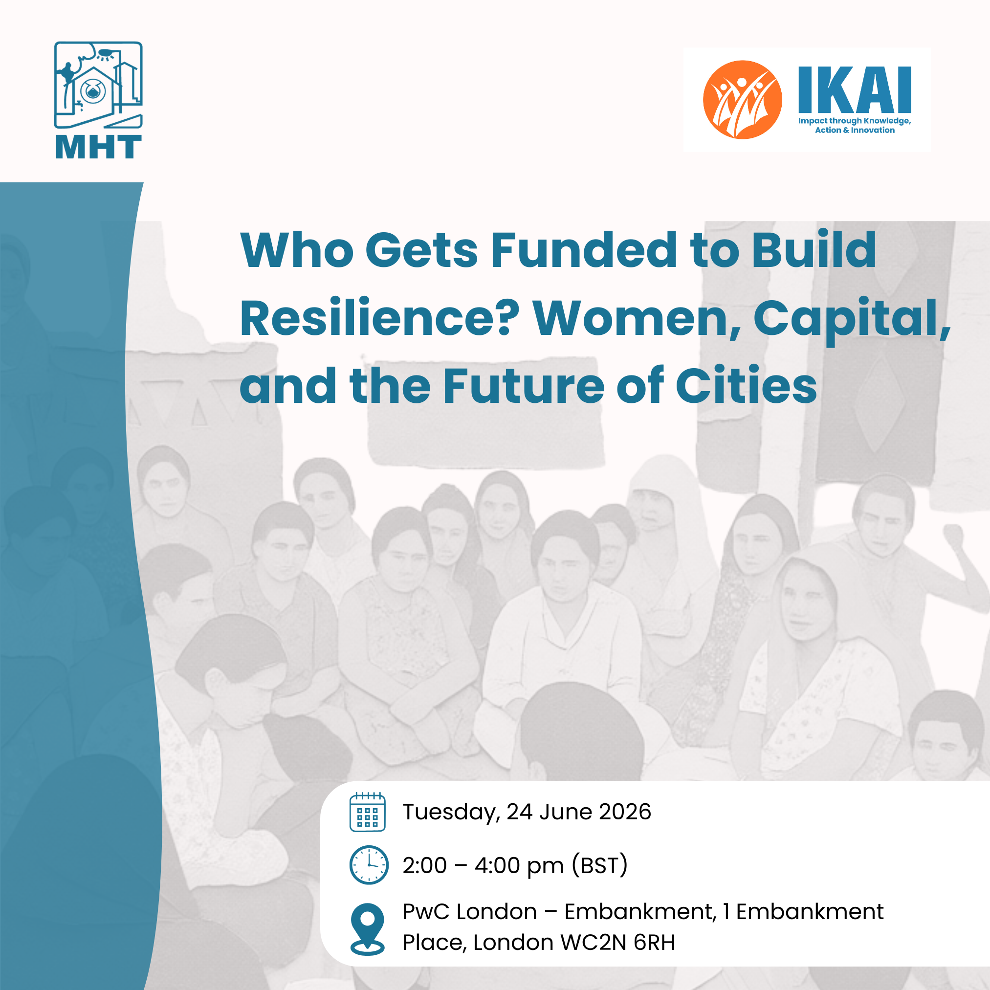 Cover art for #Who Gets Funded to Build Resilience? Women, Capital, and the Future of Cities — PwC London - Embankment