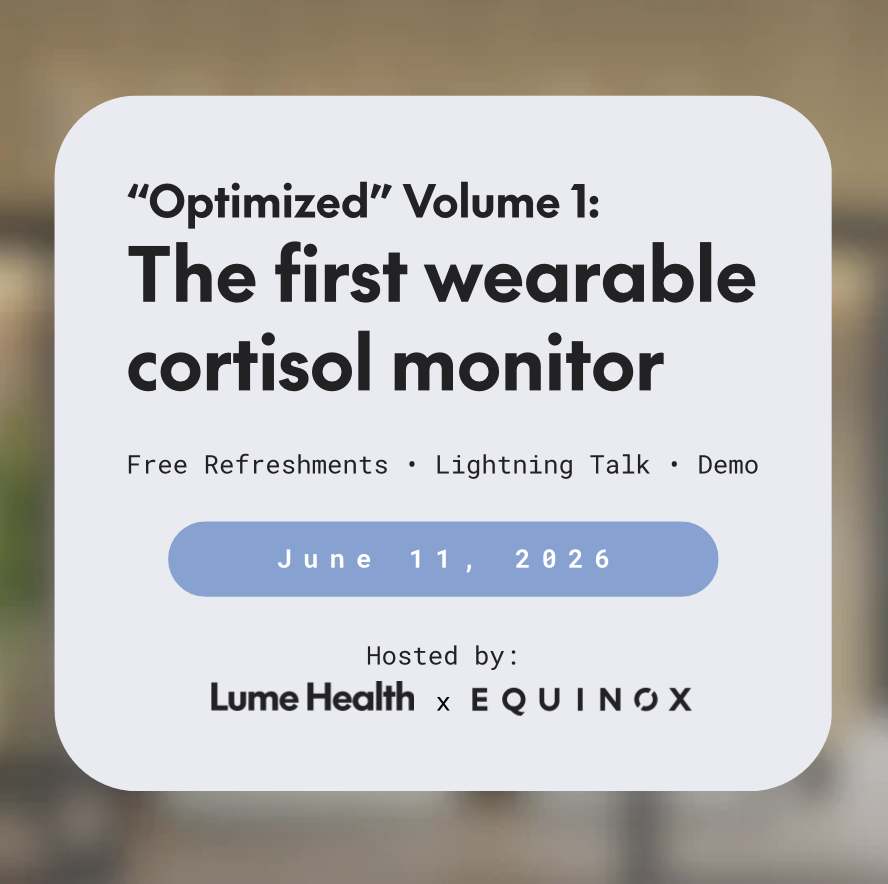 Cover art for #"Optimized" Volume One: The First Wearable Cortisol Monitor — Equinox Sports Club San Francisco