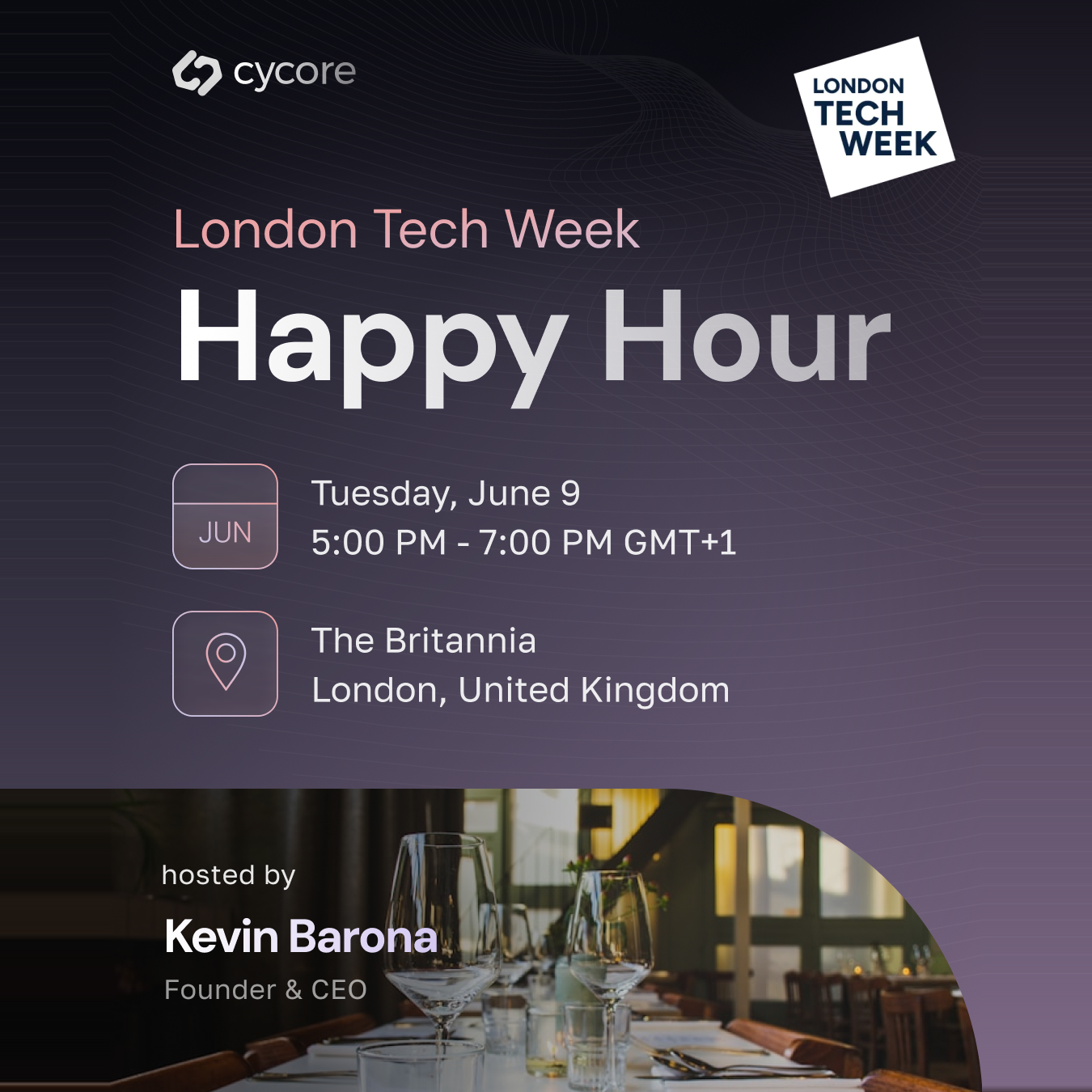 Cover art for #Founders in AI Happy Hour ⎸ London Tech Week — The Britannia