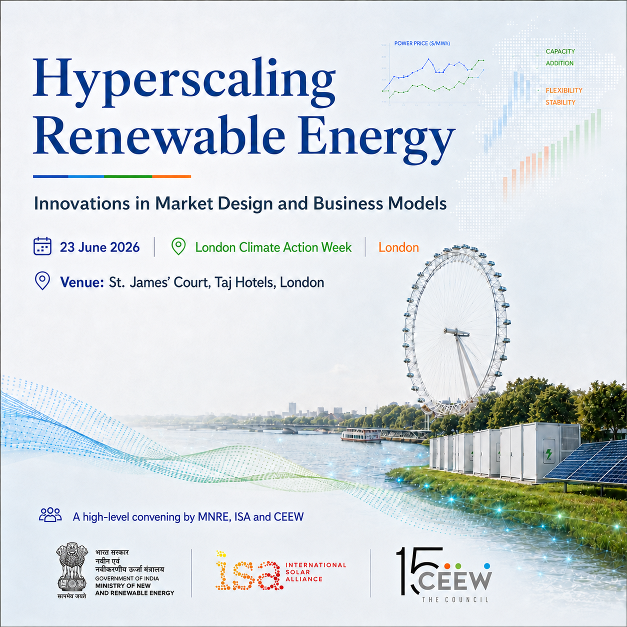 Cover art for #Hyperscaling Renewable Energy: Innovations in Market Design and Business Models — St. James' Court, A Taj Hotel, London