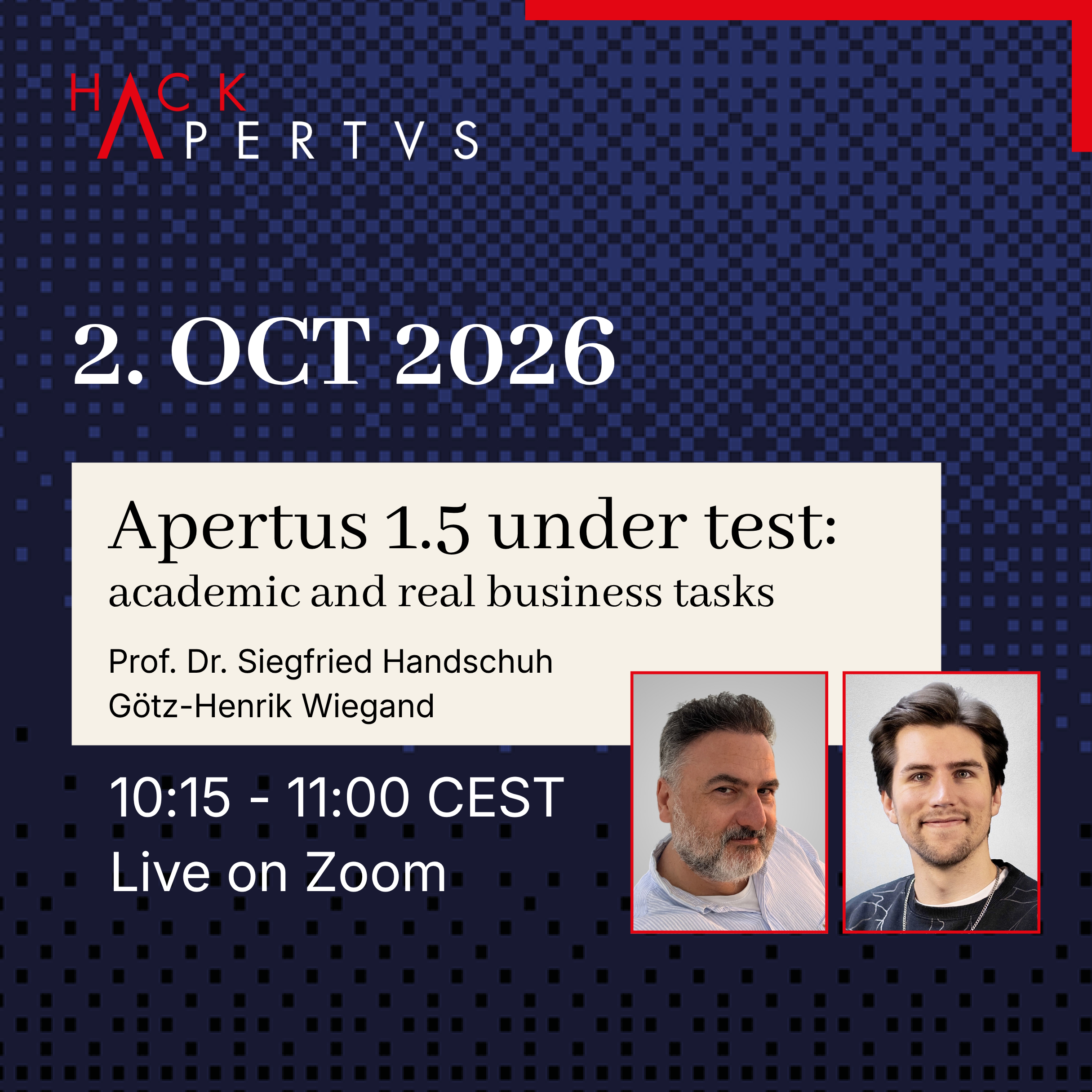 «Hack Apertus» - Apertus 1.5 under test: academic and real business tasks
